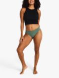 Modibodi Au Naturel Seamfree Moderate to Heavy Absorbency Period Bikini Knickers, Oasis Green