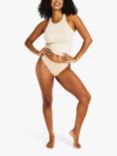 Modibodi Au Naturel Seamfree Hi-Leg Cheeky Brief Period Knickers, Light-to-Moderate Absorbency, Porcelain