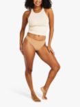 Modibodi Au Naturel Seamfree Hi-Leg Cheeky Brief Period Knickers, Light-to-Moderate Absorbency, Tawny