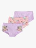 Lindex Kids' Cotton Briefs, Pack of 3, Lilac/Pink/Multi