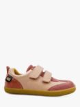 Young Soles Kids' Pele Leather Riptape Trainers, Rose