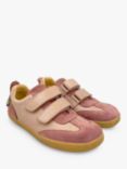 Young Soles Kids' Pele Leather Riptape Trainers, Rose