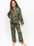 Minijammies Kids' Woodland Print Pyjama Set, Green