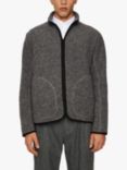 J.Lindeberg Dustin Wool Fleece Jacket, Light Grey Melange