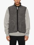 J.Lindeberg Duncan Wool Fleece Vest, Light Grey Melange