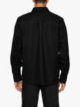 J.Lindeberg Flat Wool Overshirt, Black