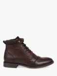 Jones Bootmaker Docklands Leather Lace-Up Ankle Boots, Dark Brown