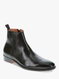 Jones Bootmaker Flaxen Leather Ankle Boots, Black