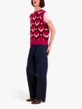 OMNES Bobbi Heart Knit Tank Top, Red/Pink