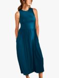 Bshirt Gathered High Neck Racer Back Dress, Teal