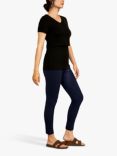 Bshirt Lift The Flap Nursing V-Neck T-Shirt, Black