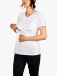 Bshirt Lift The Flap Nursing V-Neck T-Shirt, White