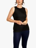 Bshirt Rib Racer Organic Cotton Vest Top, Black