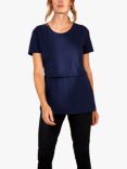 Bshirt Lift The Flap Nursing T-Shirt, Navy