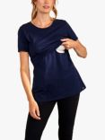 Bshirt Lift The Flap Nursing T-Shirt, Navy