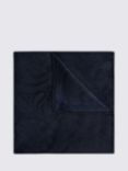 Moss Silk Paisley Pocket Square, Navy