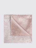 Moss Silk Paisley Pocket Square, Pink