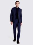 Moss Slim Fit Double Breast Suit Jacket, Blue