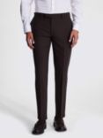 Moss X DKNY Wool Blend Slim Fit Suit Trousers, Brown