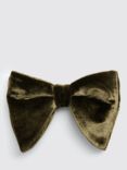 Moss Velvet Bow Tie, Khaki