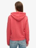 Superdry Puff Print Graphic Hoodie, Soda Pop Red Marl