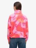 Superdry Super Soft Printed Henley Jumper, Brush Camo Coral