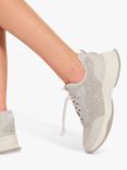 KG Kurt Geiger Kelsie Knit Gem Trainers, Natural Taupe