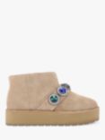 Kurt Geiger London Octavia Suede Teddy Booties, Natural