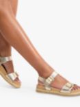 Carvela Sun Down Leather Sandals, Gold