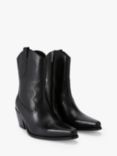 Carvela Maven Leather Pointed Calf Cowboy Boots, Black