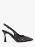 Carvela Catwalk 85 Embellished Pointed Slingback Courts, Black/Multi