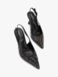 Carvela Catwalk 85 Embellished Pointed Slingback Courts, Black/Multi