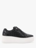 Carvela Connected Woven Leather Chunky Laceless Trainers, Black