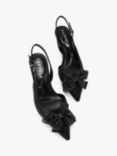 Carvela Regal Bow Embellished Pointed Slingback Courts, Black