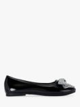 Kurt Geiger London Kids' Mini Eagle Bow Ballet Shoes, Black