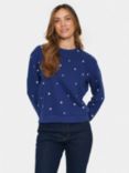 Saint Tropez Zagna Long Sleeve Jumper, Navy