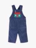 Frugi Baby Durgan Organic Cotton Corduroy Dungarees, Navy