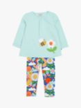 Frugi Baby Opal Top and Leggings Set, Glacier/Multi