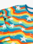 Frugi Kids' Cosy Ember Top, Blue/Multi