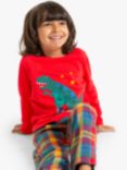 Frugi Kids' Caden Check Pyjamas, Red/Multi