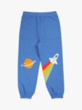 Frugi Kids' Applique Joggers, Blue/Multi