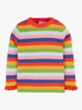 Frugi Kids' Zoe Knitted Jumper, Retro Stripe