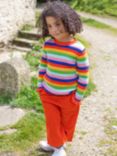 Frugi Kids' Zoe Knitted Jumper, Retro Stripe