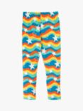 Frugi Kids' Cosy Leggings, Blue/Multi