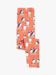 Frugi Baby Libby Puffin Pals Leggings, Coral