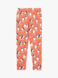 Frugi Baby Libby Puffin Pals Leggings, Coral