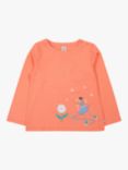 Frugi Baby Anna Applique Top, Cantaloupe