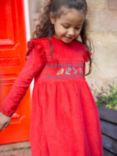 Frugi Kids' Leonora Dress, True Red