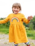 Frugi Kids' Niamh Dress, Gold