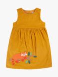 Frugi Kids' Lovely Lily Cord Dress, Gold